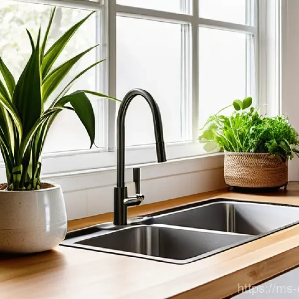 가성비 좋은 친환경 주방 도구 리스트 - **Prompt 1: Modern Eco-Friendly Kitchen Interior**
A bright and airy kitchen, meticulously organ...