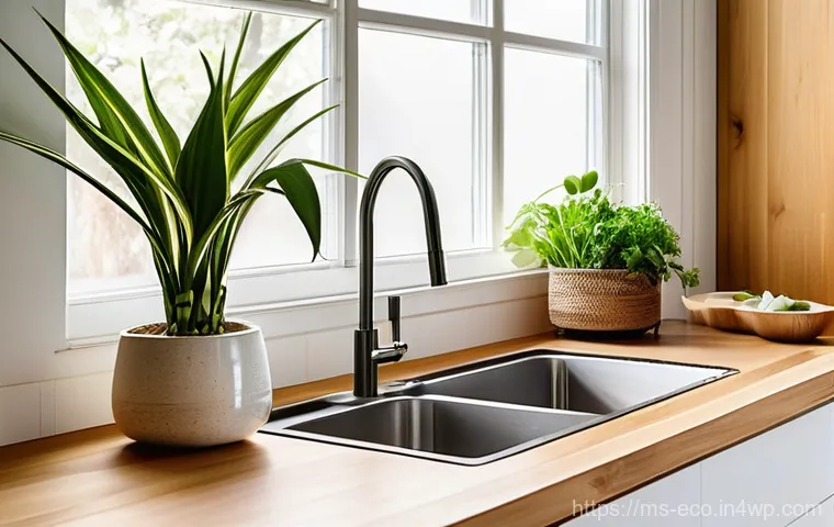 가성비 좋은 친환경 주방 도구 리스트 - **Prompt 1: Modern Eco-Friendly Kitchen Interior**
A bright and airy kitchen, meticulously organ...